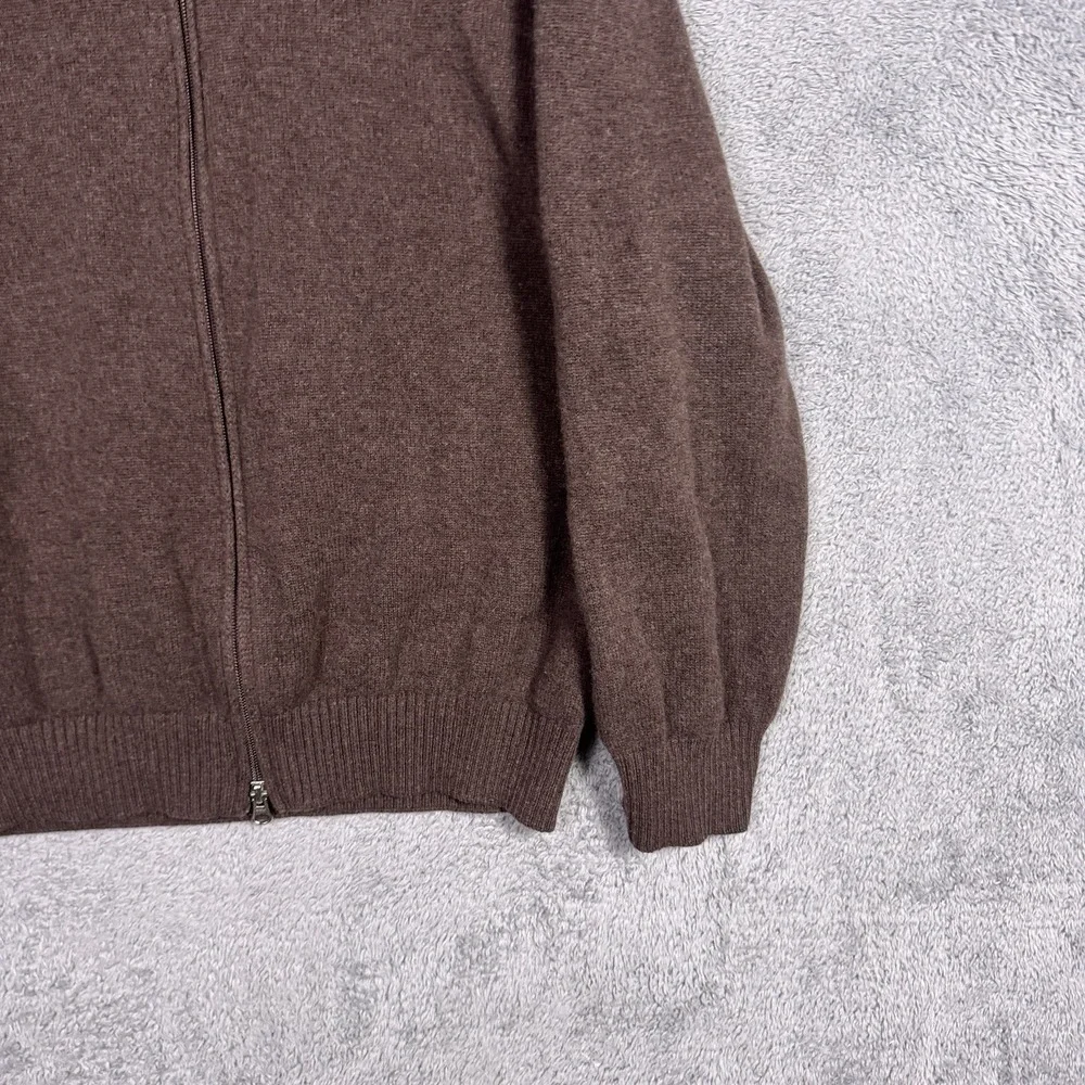 Gran Sasso Cashmere Geelong Sweater Mens EU 58 Italy Full Zip Cardigan Wool